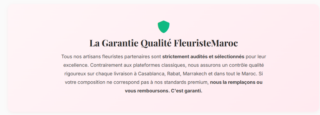 Carte de livraison FleuristeMaroc au Maroc